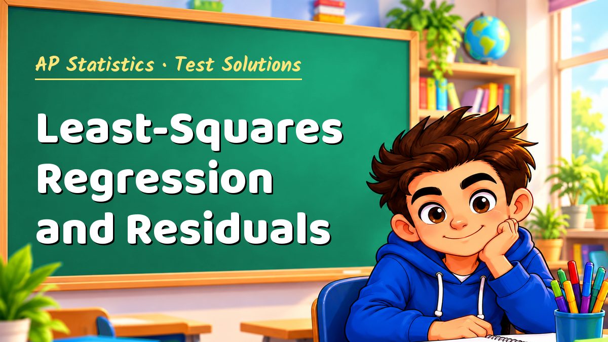 AP Statistics math test solutions: Least-Squares Regression and Residuals – Maths PDF