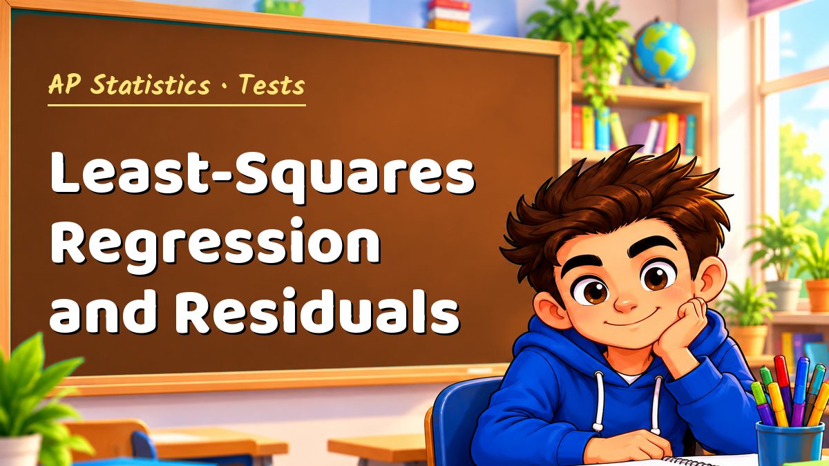 AP Statistics math test: Least-Squares Regression and Residuals – Maths PDF