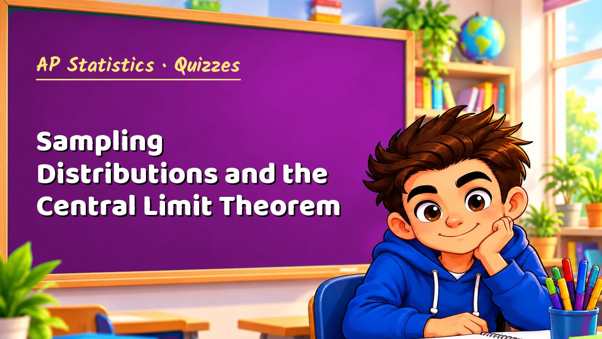 AP Statistics math quiz: Sampling Distributions and the Central Limit Theorem – Maths PDF