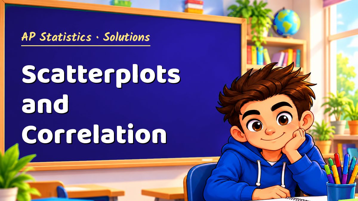 AP Statistics math worksheet solutions: Scatterplots and Correlation – Maths PDF