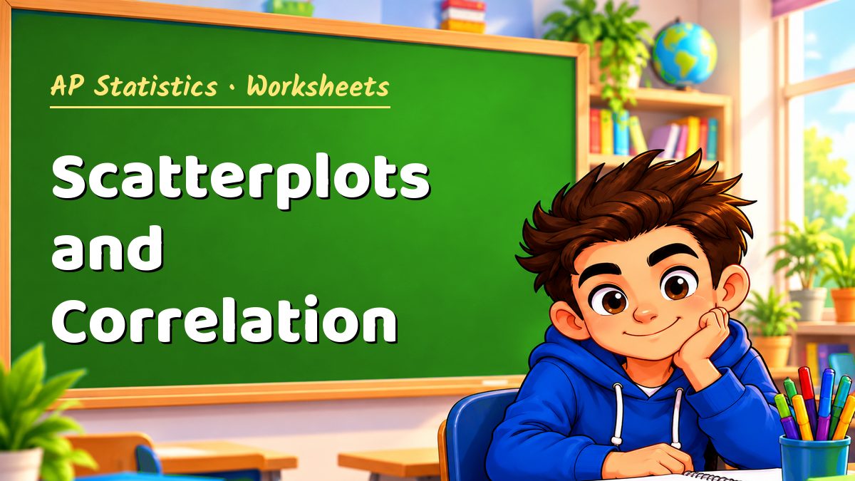 AP Statistics math worksheet: Scatterplots and Correlation – Maths PDF