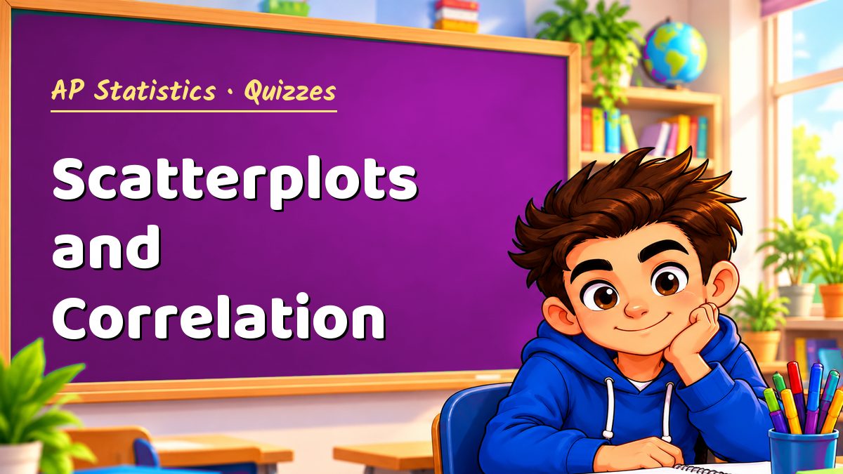 AP Statistics math quiz: Scatterplots and Correlation – Maths PDF