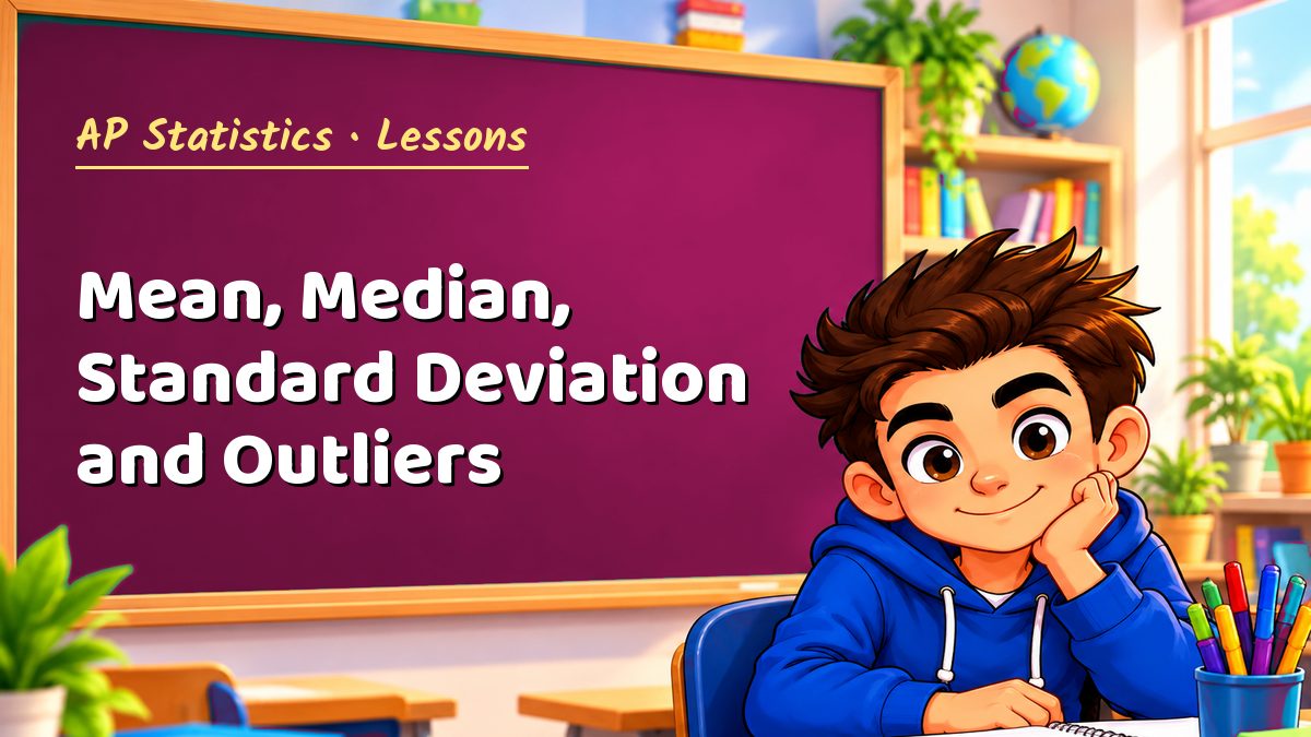 AP Statistics math lesson: Mean, Median, Standard Deviation and Outliers – Maths PDF