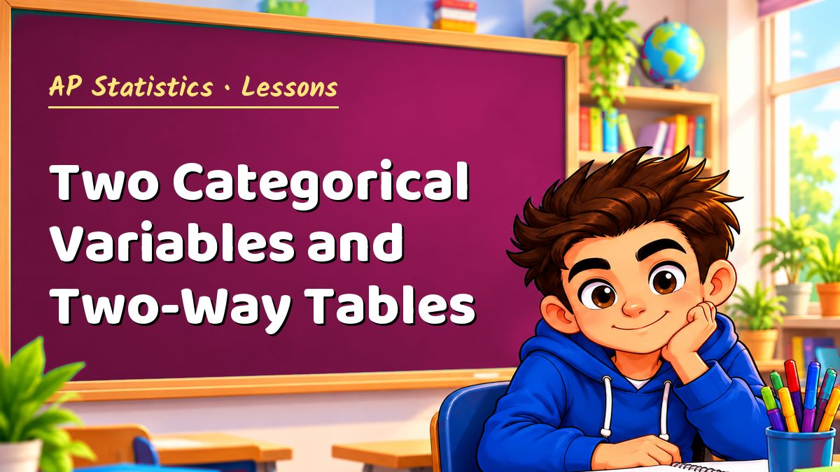 AP Statistics math lesson: Two Categorical Variables and Two-Way Tables – Maths PDF