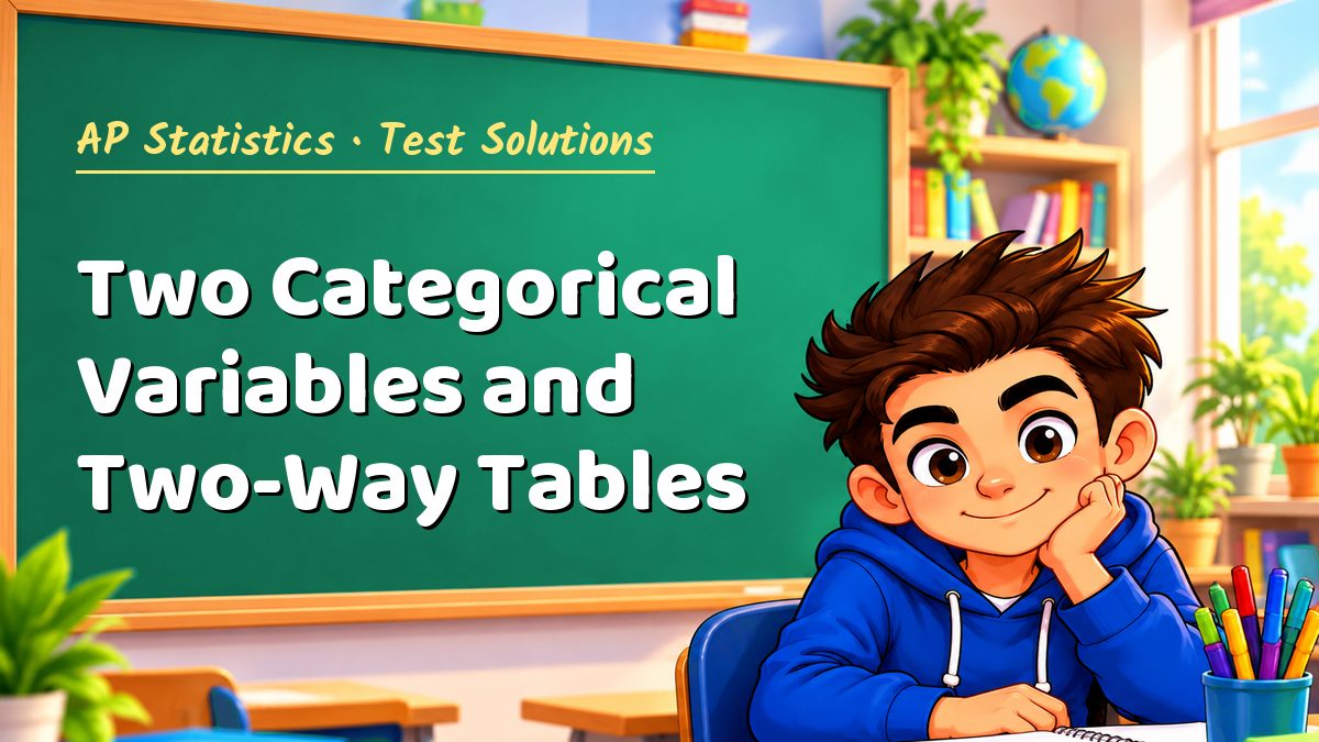 AP Statistics math test solutions: Two Categorical Variables and Two-Way Tables – Maths PDF