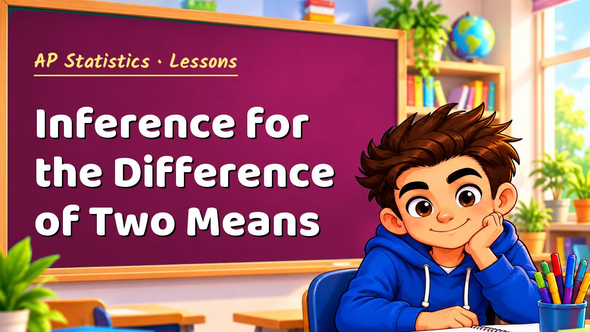 AP Statistics math lesson: Inference for the Difference of Two Means – Maths PDF