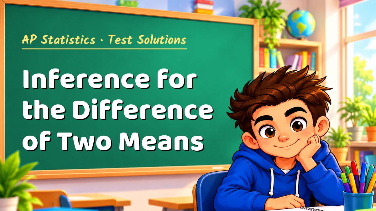 AP Statistics math test solutions: Inference for the Difference of Two Means – Maths PDF