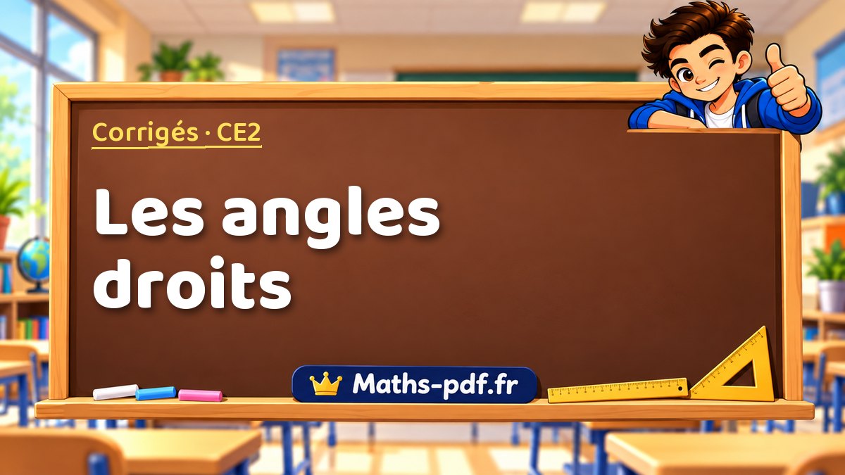 Les angles droits – Corrigé d'exercices de maths niveau CE2 sur Maths-pdf.fr