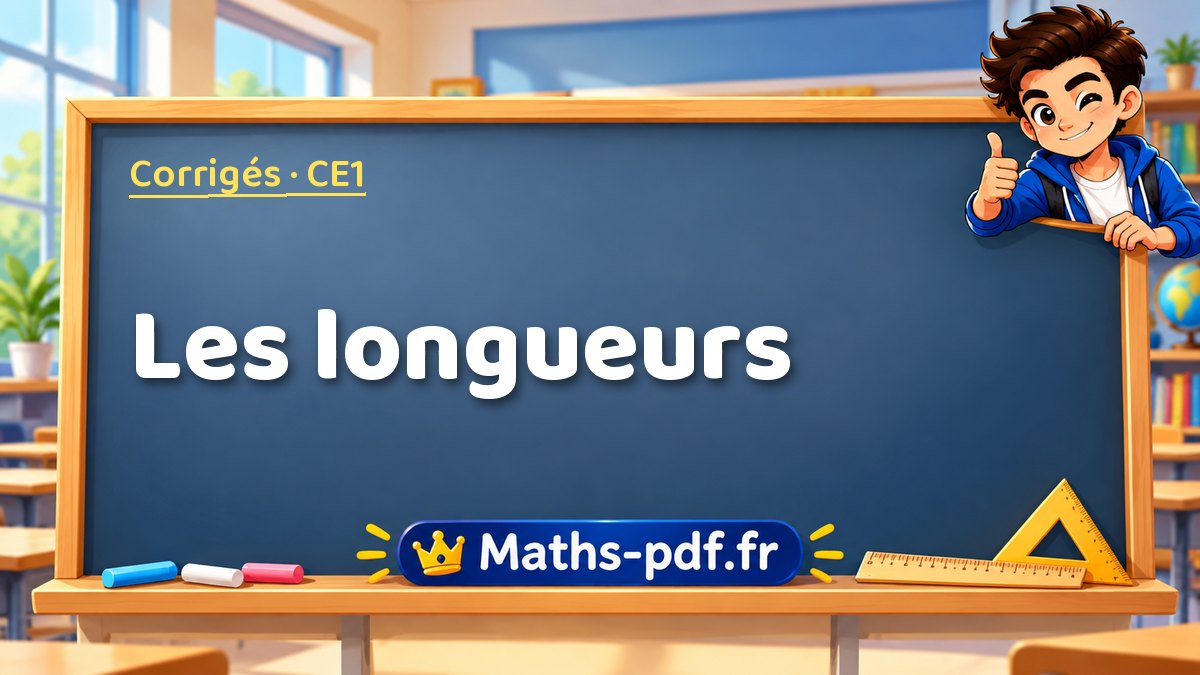 Les longueurs – Corrigé d'exercices de maths niveau CE1 sur Maths-pdf.fr