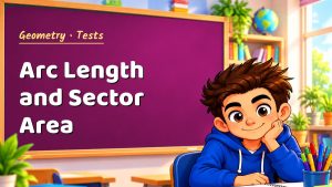 Geometry Arc Length and Sector Area Test with Point Values (PDF)