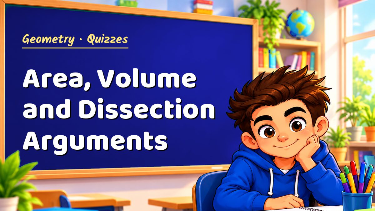 Geometry math quiz: Area, Volume and Dissection Arguments – Maths PDF