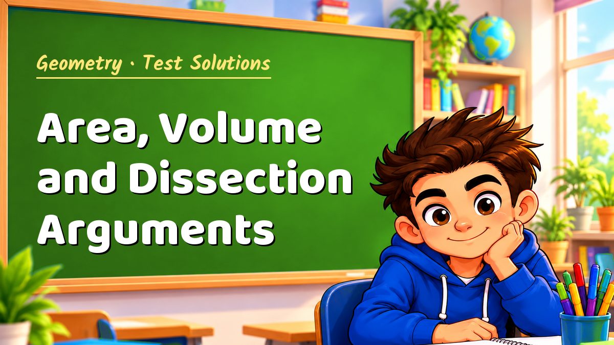 Geometry math test solutions: Area, Volume and Dissection Arguments – Maths PDF