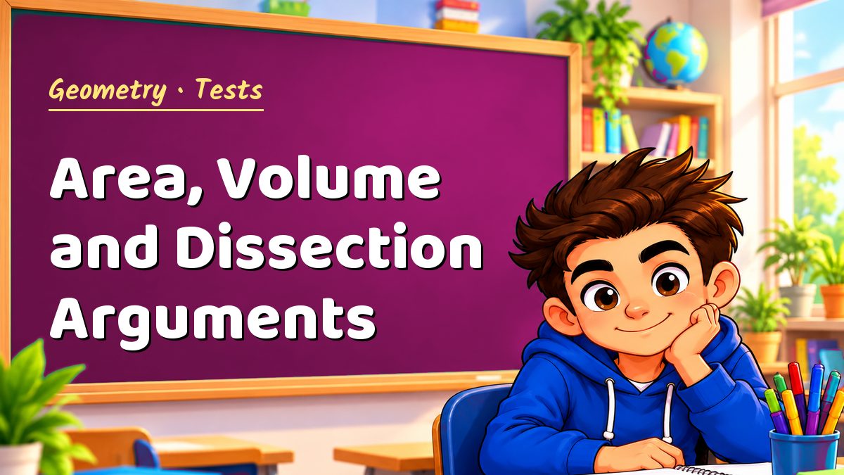 Geometry math test: Area, Volume and Dissection Arguments – Maths PDF
