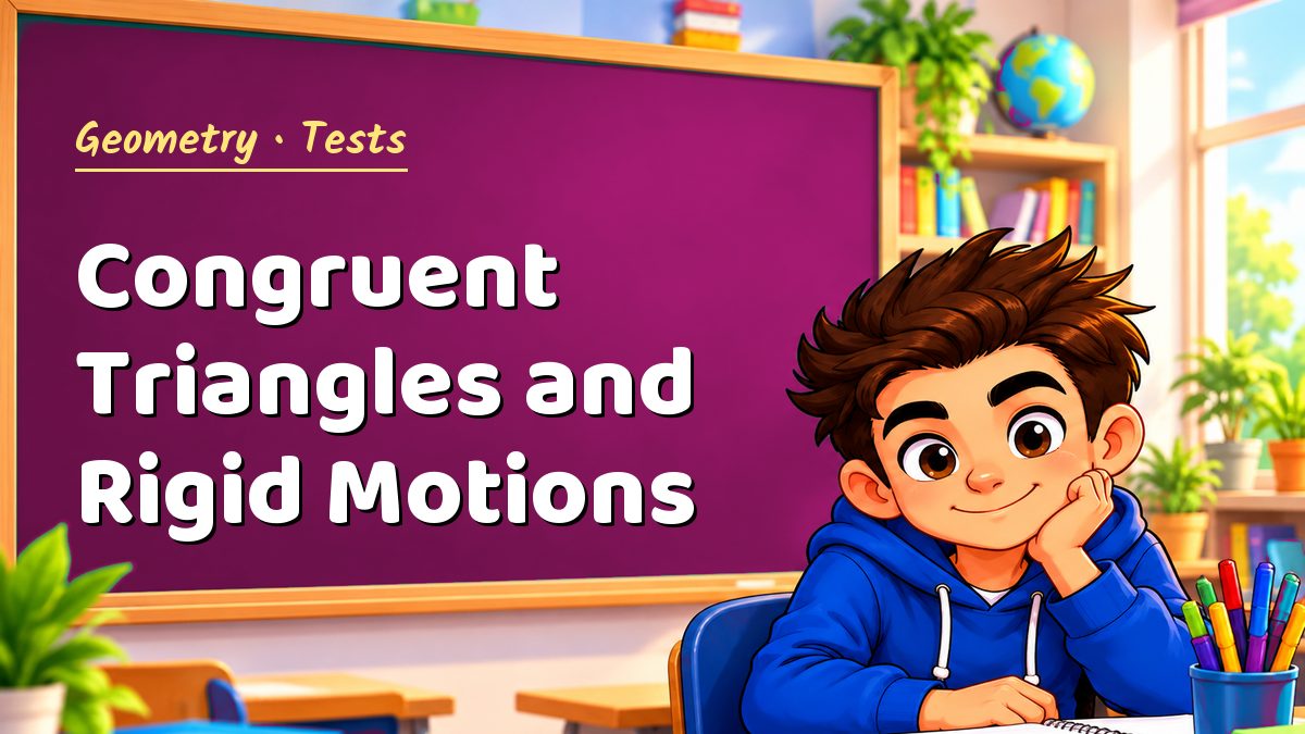 Geometry math test: Congruent Triangles and Rigid Motions – Maths PDF