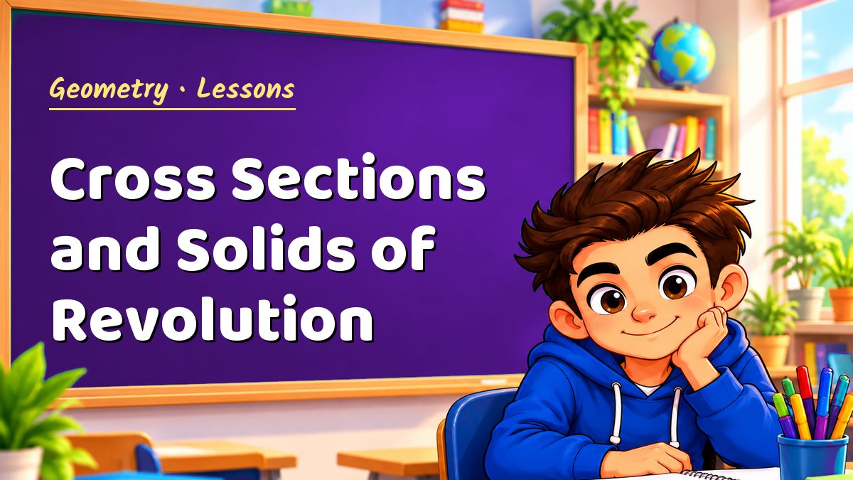 Geometry math lesson: Cross Sections and Solids of Revolution – Maths PDF