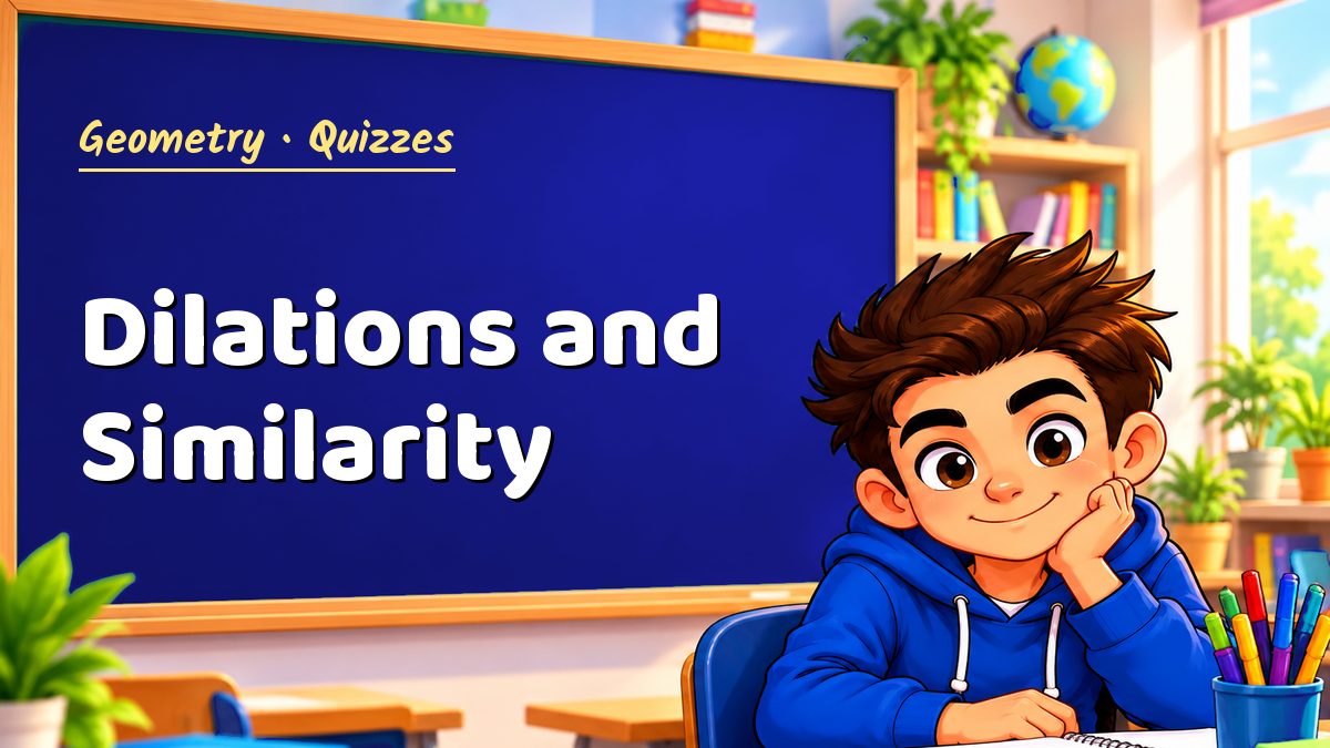 Geometry math quiz: Dilations and Similarity – Maths PDF