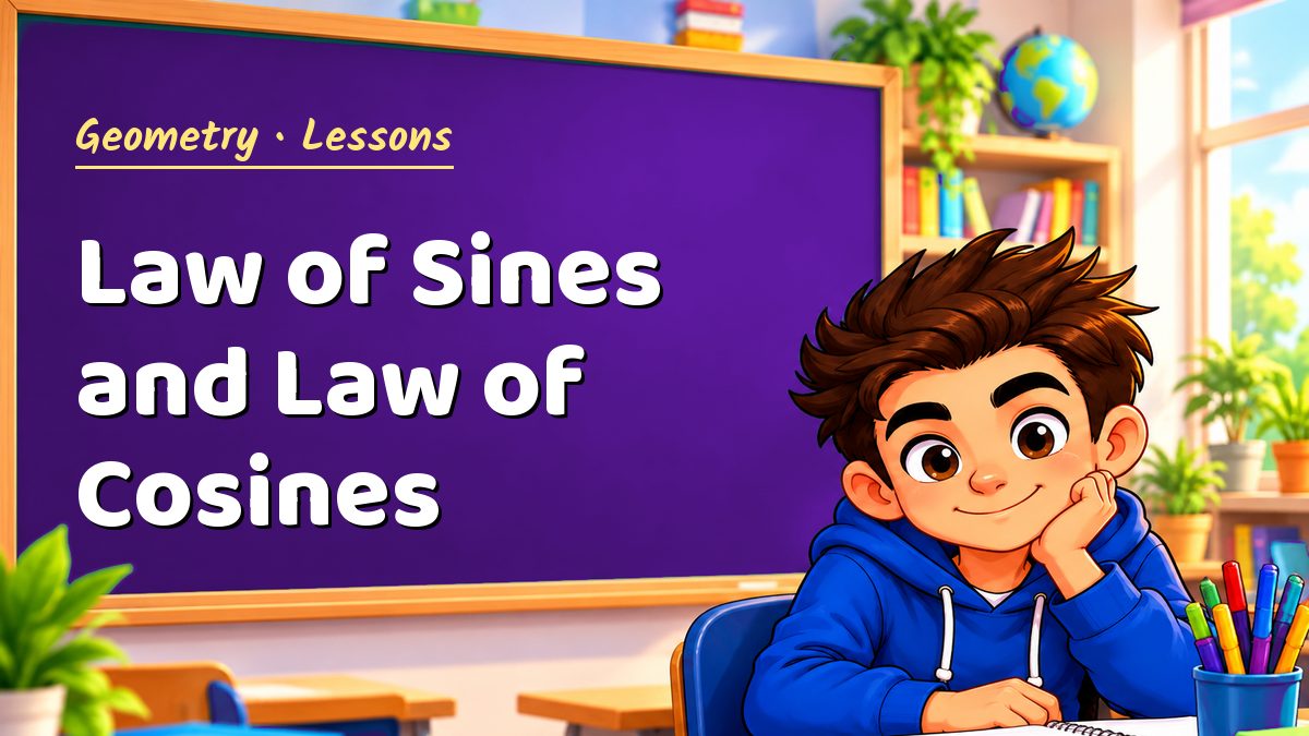 Geometry math lesson: Law of Sines and Law of Cosines – Maths PDF