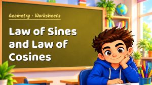 Geometry Law of Sines and Law of Cosines Worksheet (PDF)