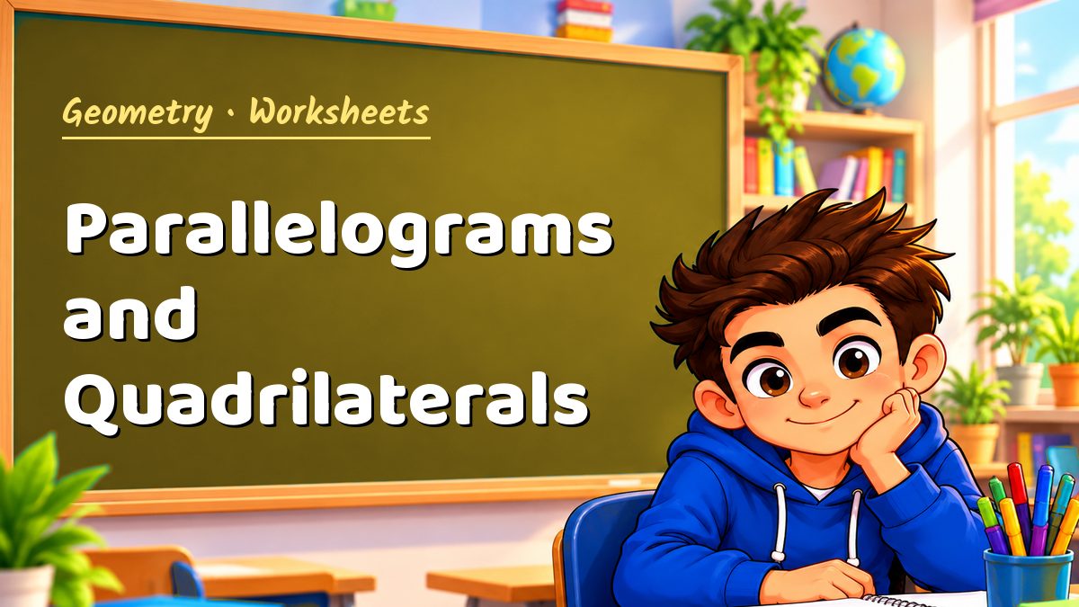Geometry math worksheet: Parallelograms and Quadrilaterals – Maths PDF