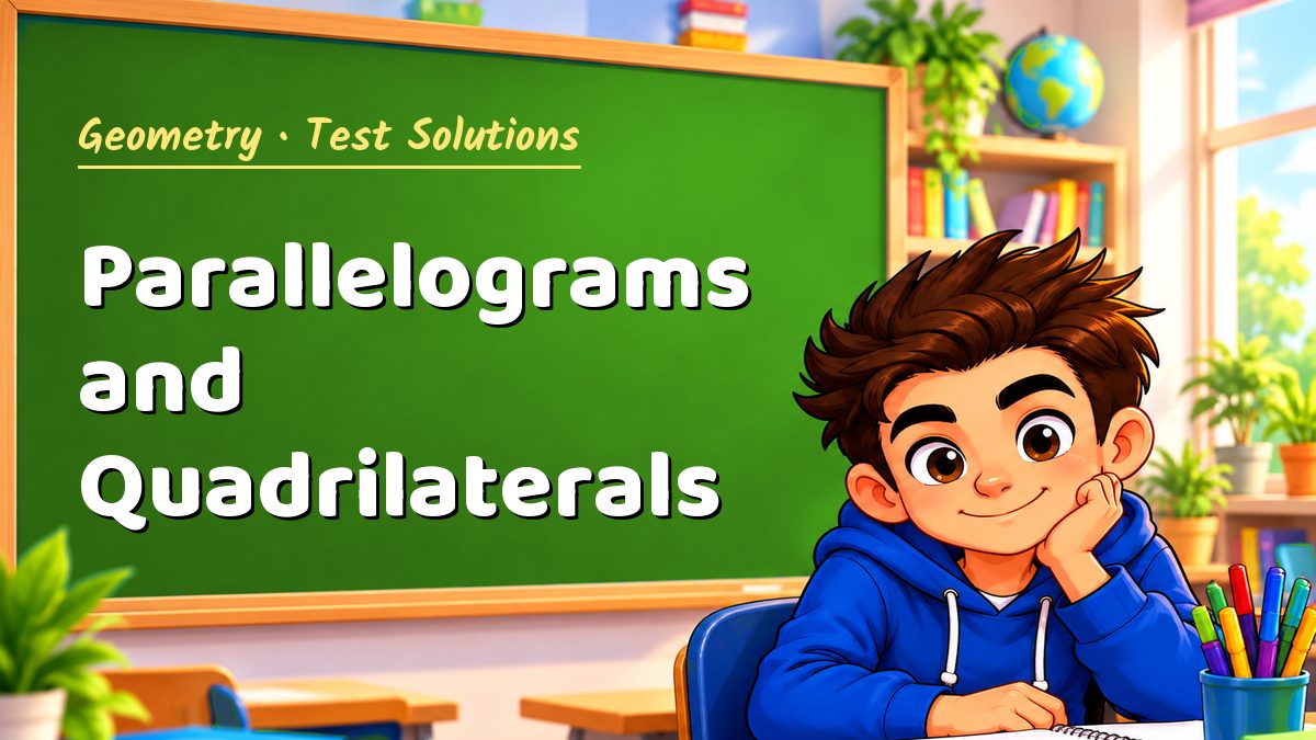 Geometry math test solutions: Parallelograms and Quadrilaterals – Maths PDF