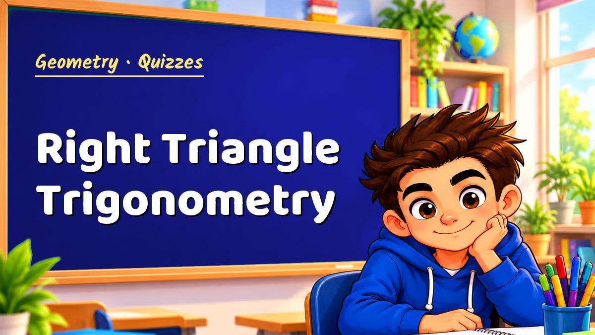 Geometry math quiz: Right Triangle Trigonometry – Maths PDF
