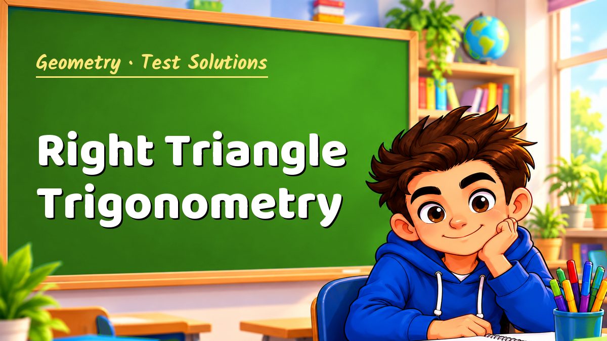 Geometry math test solutions: Right Triangle Trigonometry – Maths PDF