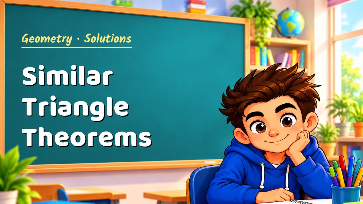 Geometry math worksheet solutions: Similar Triangle Theorems – Maths PDF