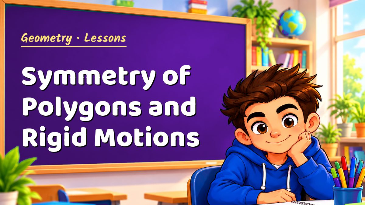 Geometry math lesson: Symmetry of Polygons and Rigid Motions – Maths PDF