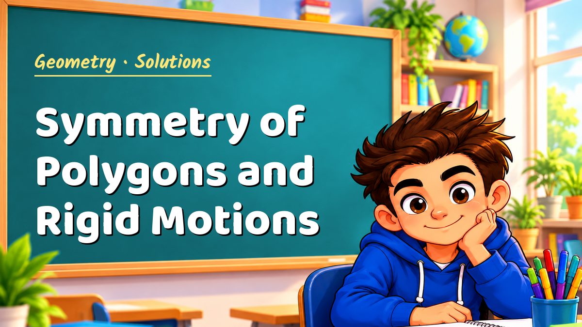 Geometry math worksheet solutions: Symmetry of Polygons and Rigid Motions – Maths PDF