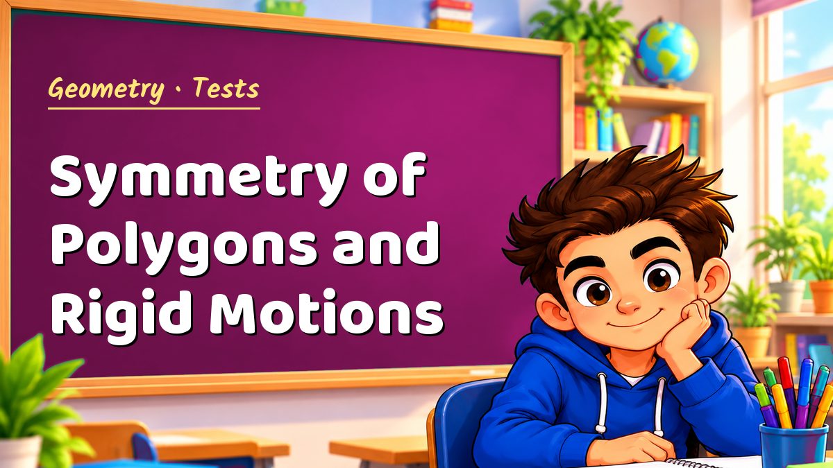 Geometry math test: Symmetry of Polygons and Rigid Motions – Maths PDF