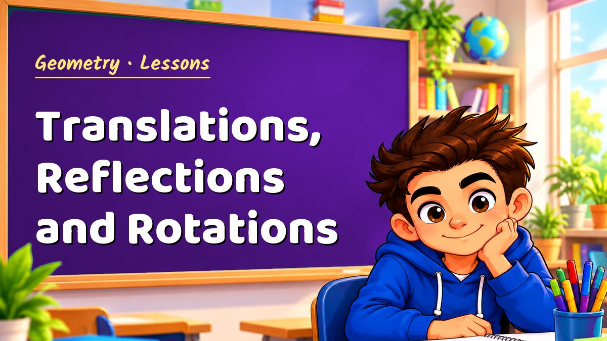Geometry math lesson: Translations, Reflections and Rotations – Maths PDF