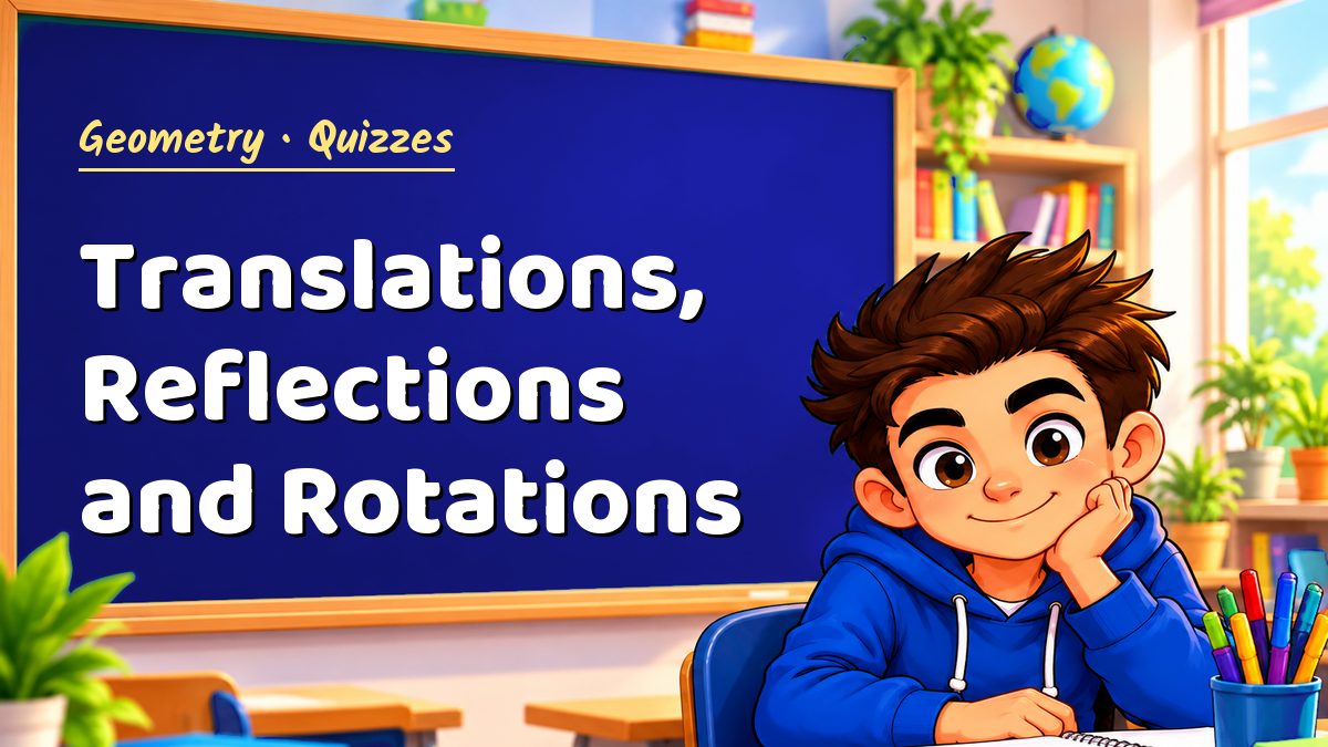 Geometry math quiz: Translations, Reflections and Rotations – Maths PDF