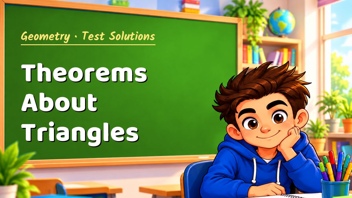 Geometry math test solutions: Theorems About Triangles – Maths PDF