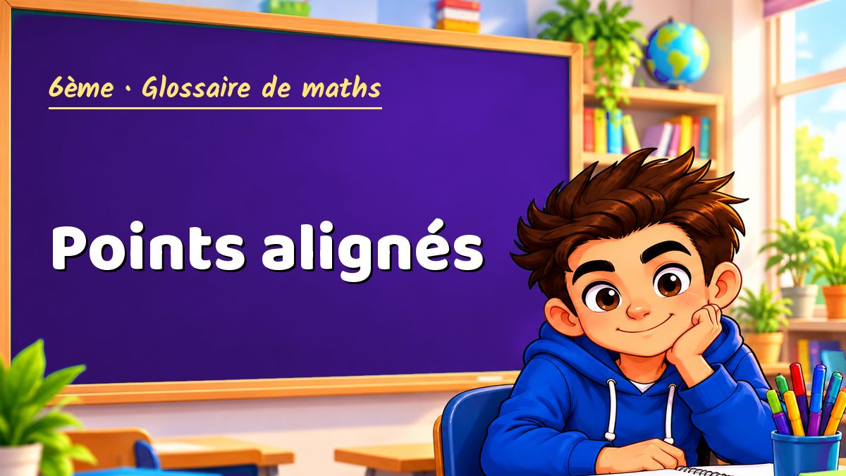 Points alignés : définition, méthode et exemple corrigé (6ème) – Maths PDF