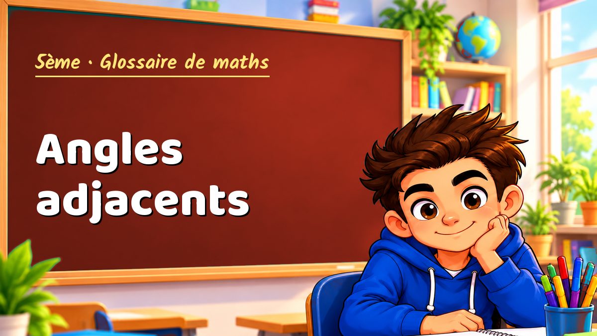 Angles adjacents : définition, méthode et exemple corrigé (5ème) – Maths PDF