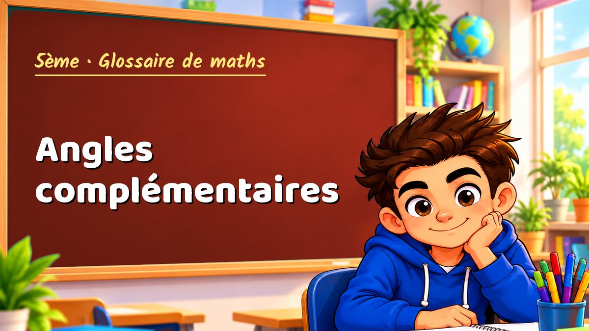 Angles complémentaires : définition, méthode et exemple corrigé (5ème) – Maths PDF