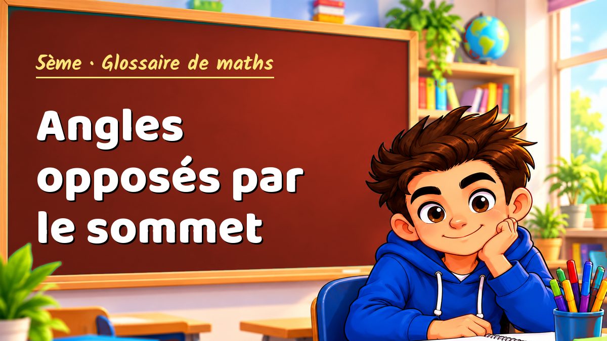 Angles opposés par le sommet : définition, méthode et exemple corrigé (5ème) – Maths PDF