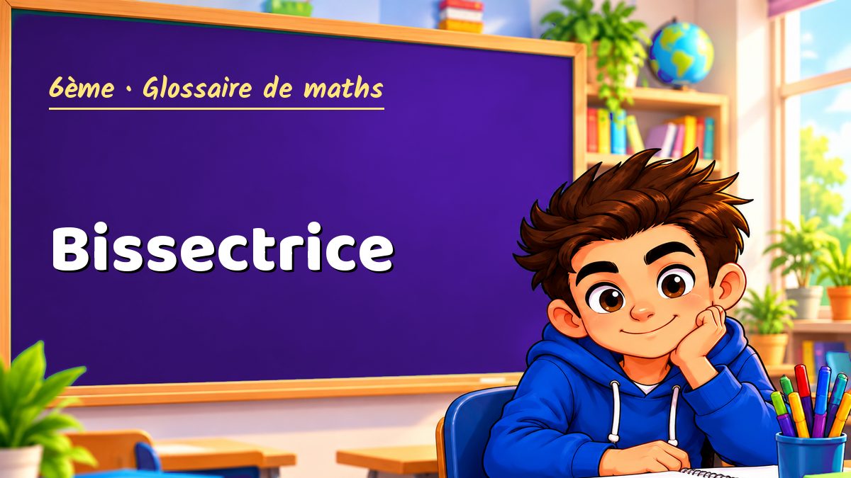 Bissectrice : définition, méthode et exemple corrigé (6ème) – Maths PDF