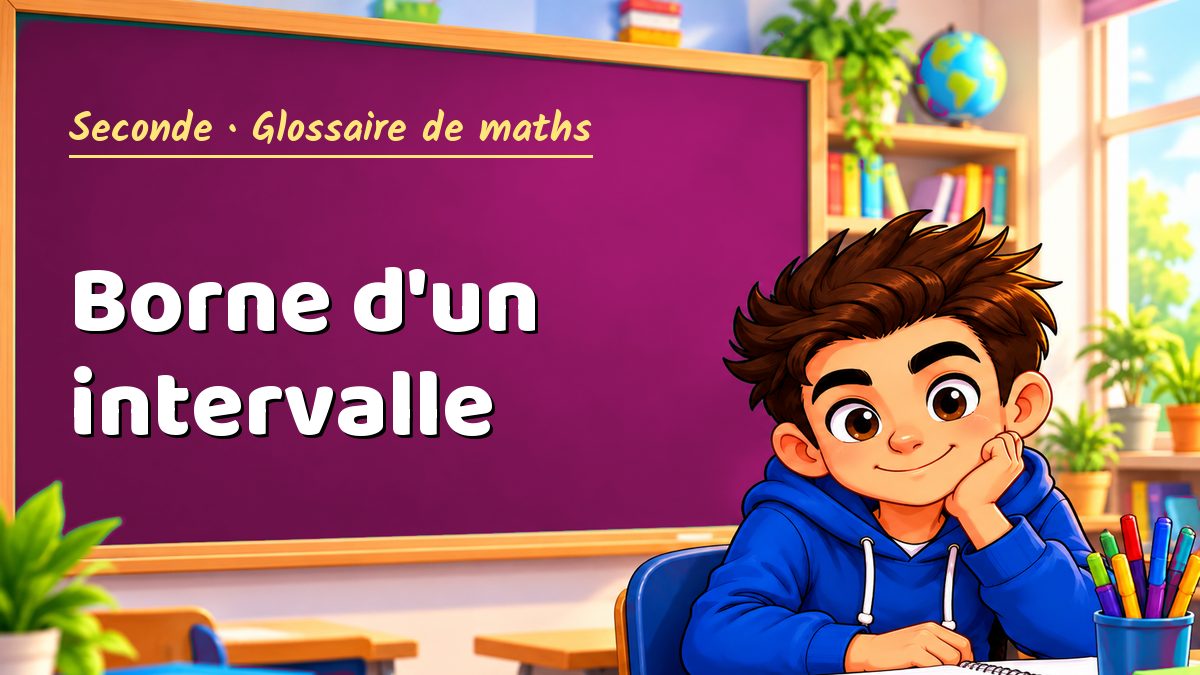 Borne d'un intervalle : définition, méthode et exemple corrigé (Seconde) – Maths PDF