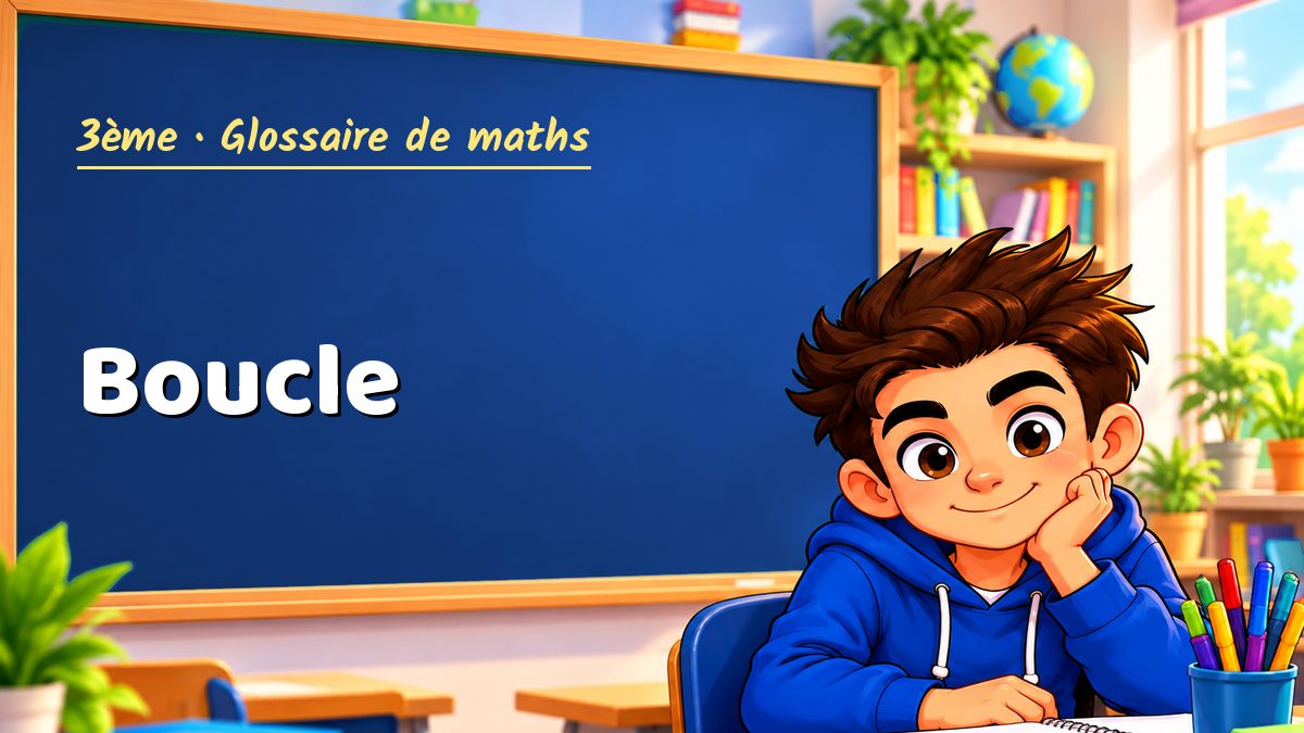 Boucle : définition, méthode et exemple corrigé (3ème) – Maths PDF