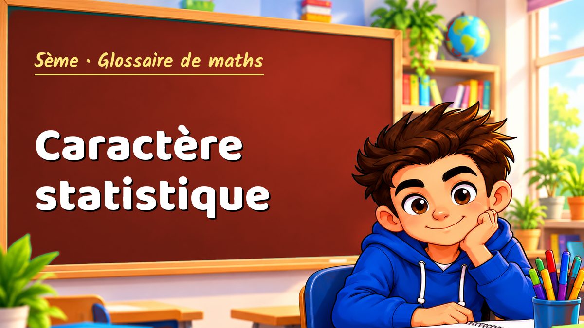 Caractère statistique : définition, méthode et exemple corrigé (5ème) – Maths PDF