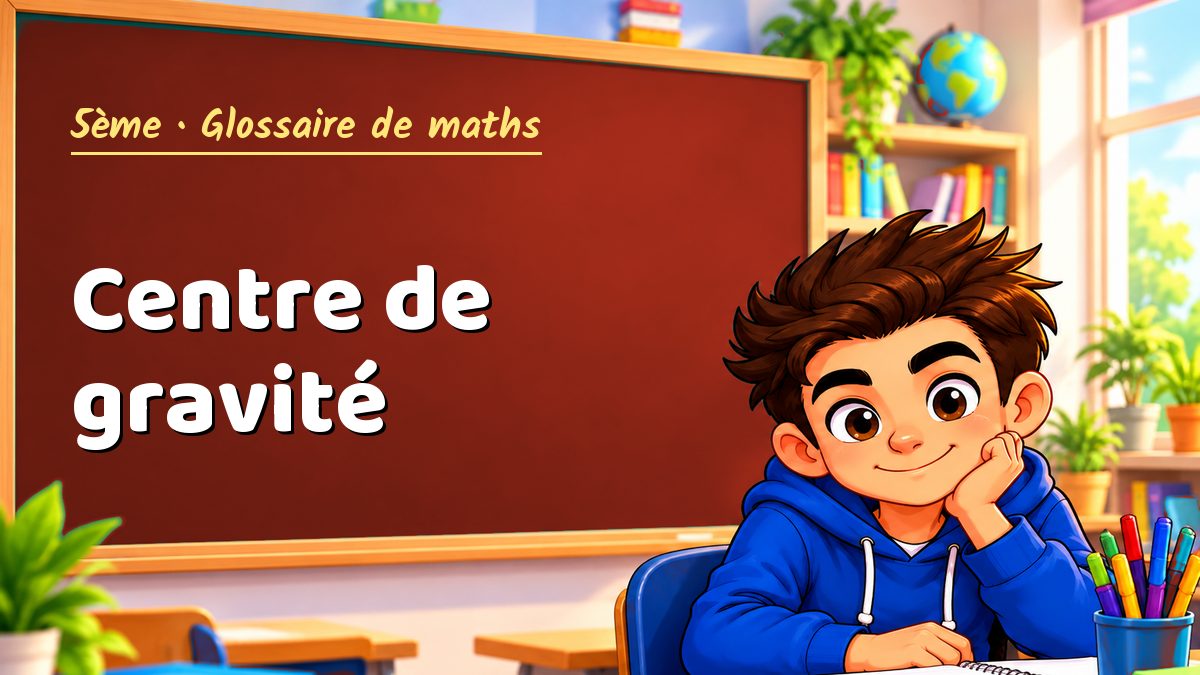 Centre de gravité : définition, méthode et exemple corrigé (5ème) – Maths PDF