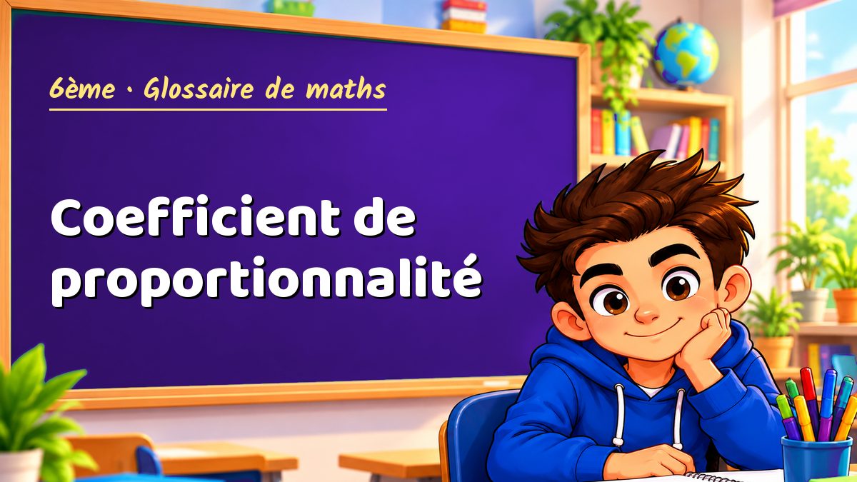 Coefficient de proportionnalité : définition, méthode et exemple corrigé (6ème) – Maths PDF