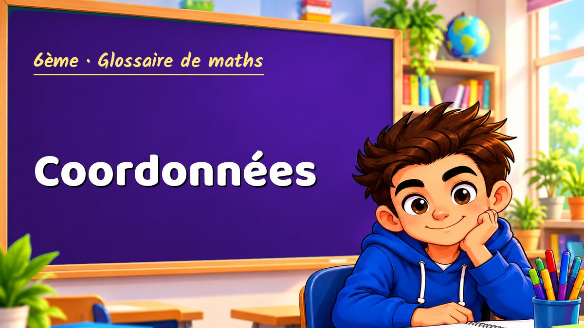 Coordonnées : définition, méthode et exemple corrigé (6ème) – Maths PDF