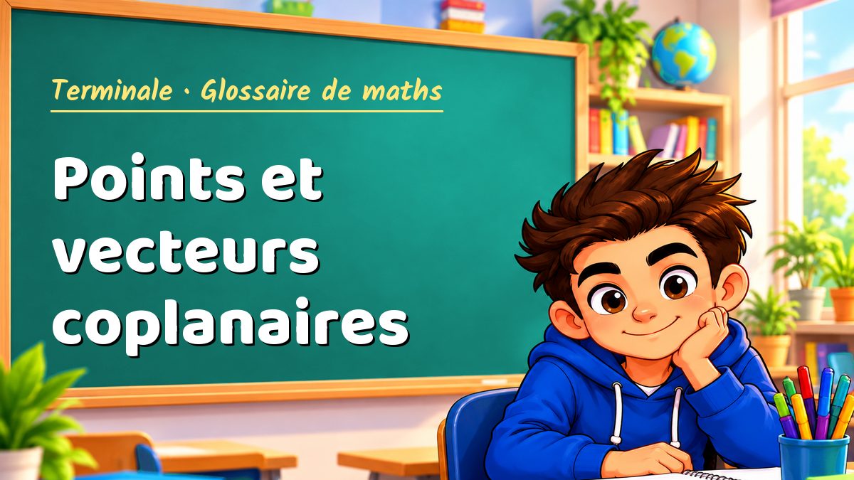 Points et vecteurs coplanaires : définition, méthode et exemple corrigé (Terminale) – Maths PDF