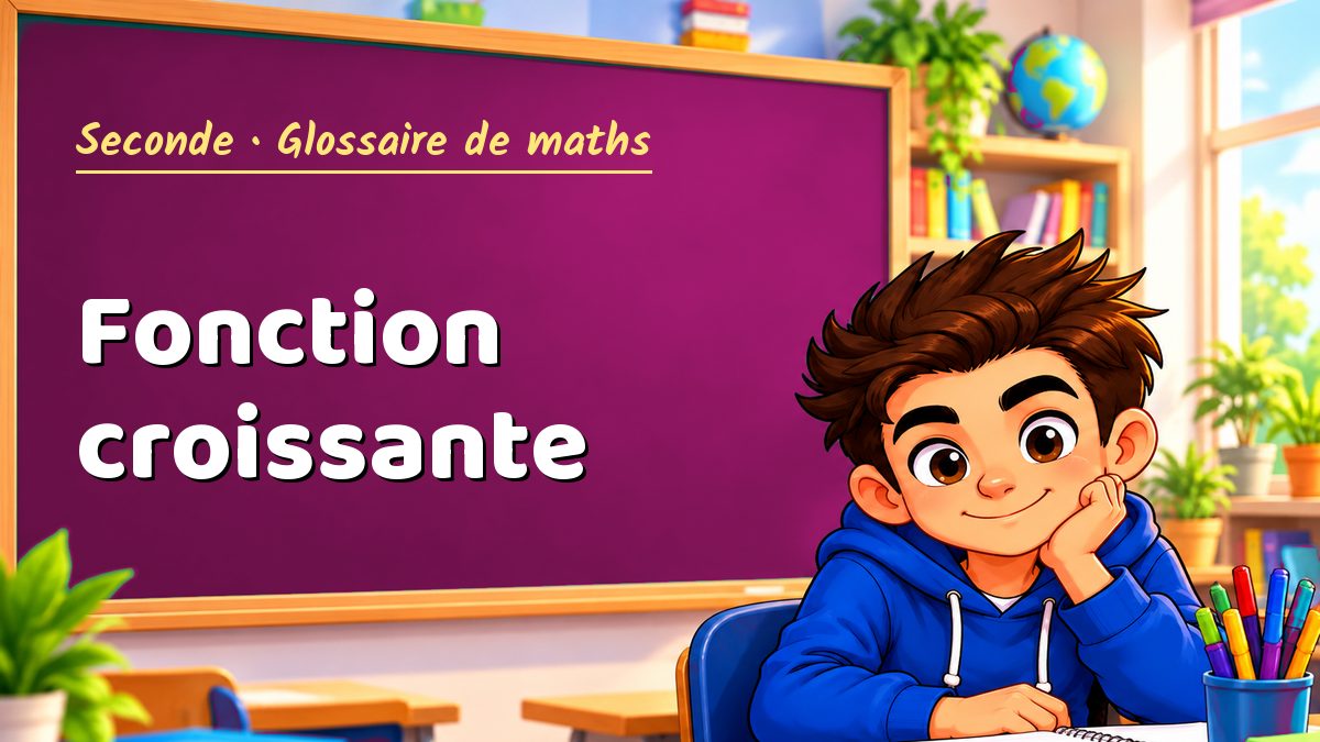 Fonction croissante : définition, méthode et exemple corrigé (Seconde) – Maths PDF