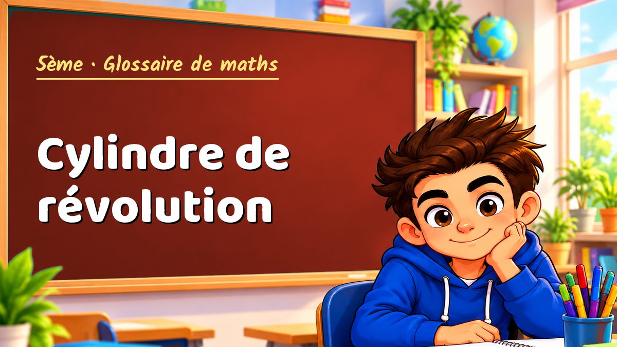 Cylindre de révolution : définition, méthode et exemple corrigé (5ème) – Maths PDF
