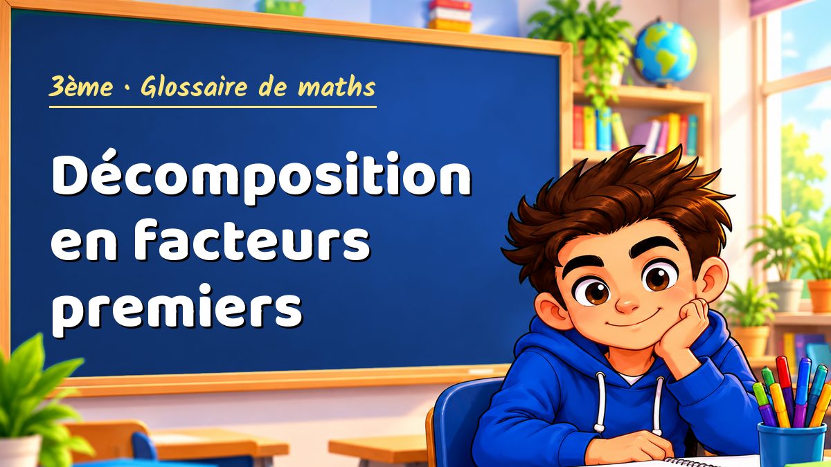 Décomposition en facteurs premiers : définition, méthode et exemple corrigé (3ème) – Maths PDF