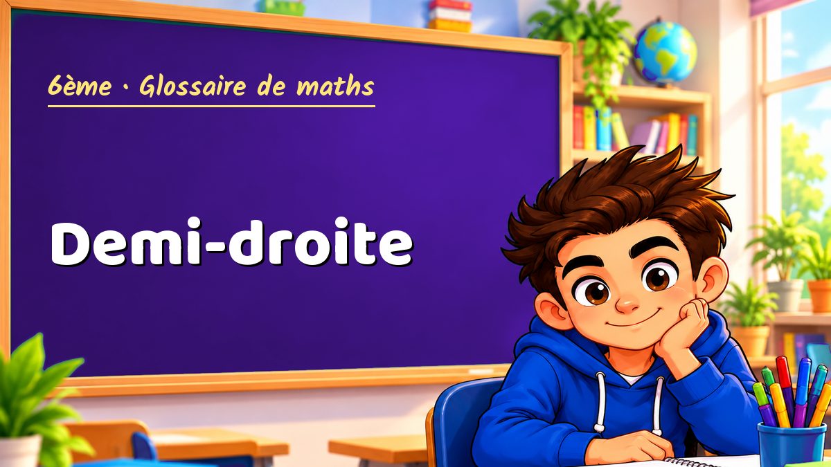 Demi-droite : définition, méthode et exemple corrigé (6ème) – Maths PDF