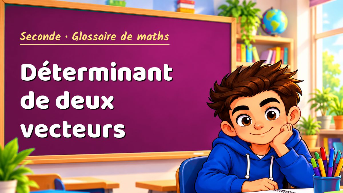 Déterminant de deux vecteurs : définition, méthode et exemple corrigé (Seconde) – Maths PDF